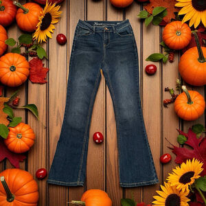 Natural Reflections Bootcut Denim Jeans Comfort Stretch Womens 2 Blue Bass Pro